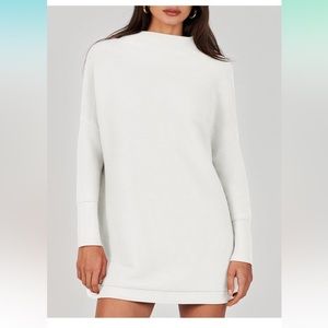 Turtleneck Batwing Sleeve Slouchy Oversized Ribbed Knit Tunic Sweaters Pullover